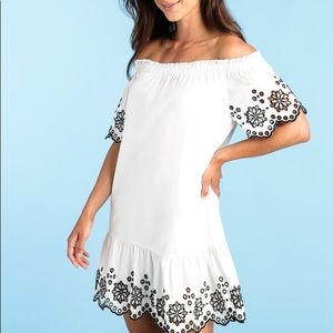 Vineyard Vines Eyelet Off the Shoulder Dress